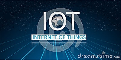 Ndustry 4.0, Internet of things IoT and networking vector Vector Illustration