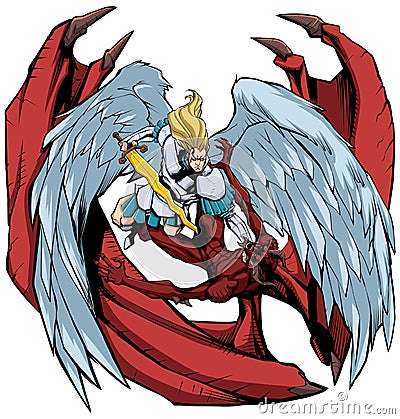 Angel versus Devil 2 Vector Illustration