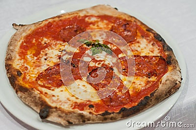Neapolitan style pizza Stock Photo