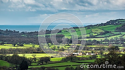 NEAR CHARD, SOMERSET/UK - MARCH 22 : Scenic View of the Undulating Countryside of Somerset on March 22, 2017. Editorial Stock Photo