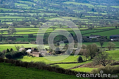 NEAR CHARD, SOMERSET/UK - MARCH 22 : Scenic View of the Undulating Countryside of Somerset on March 22, 2017. Editorial Stock Photo