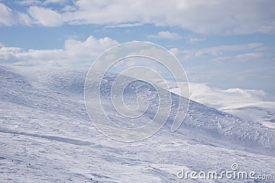 Near Golyam Kademlia peak in Winter, Bulgaria Stock Photo