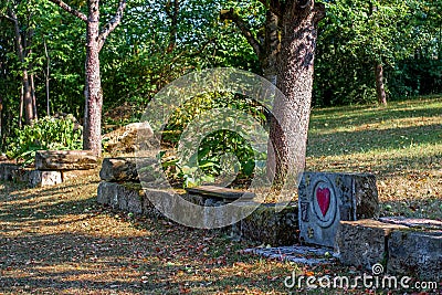 Near-natural architecturally designed garden Editorial Stock Photo