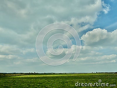 Sunlight and big East Anglia sky Stock Photo
