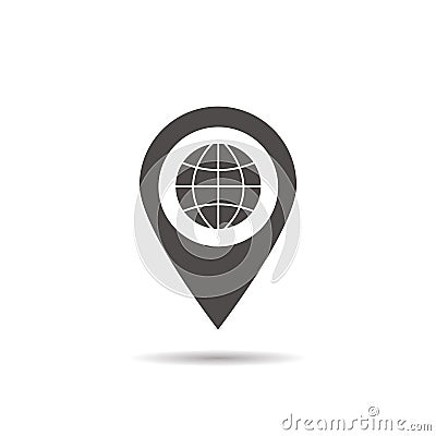 Nearby internet cafe location glyph icon Vector Illustration