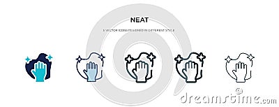 Neat icon in different style vector illustration. two colored and black neat vector icons designed in filled, outline, line and Vector Illustration