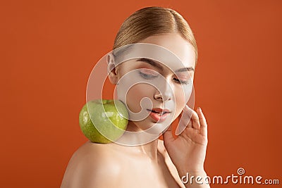 Neat woman taking care of her appearance Stock Photo