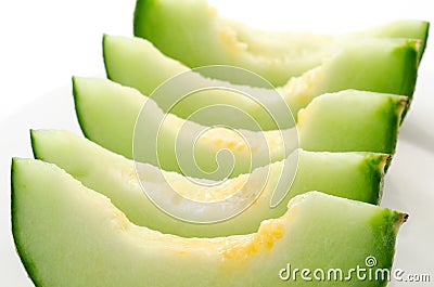 Neatly arranged melon Stock Photo