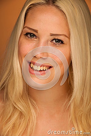 Neauty portrait of cute blonde woman Stock Photo