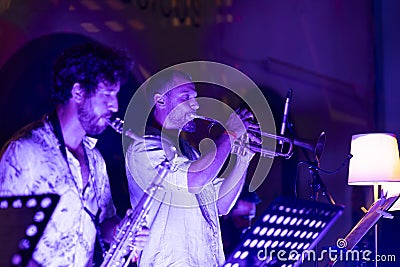 Nebuchadnezzar band performing on Music Festival Editorial Stock Photo