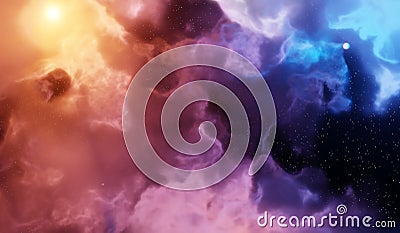 Nebula and galaxies in space. Abstract cosmos background Stock Photo