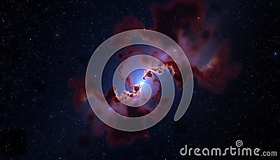 Nebula or galaxy in outer space cosmic view Generative AI Stock Photo