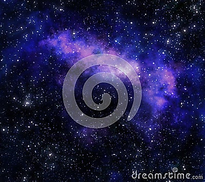 Nebula gas cloud in deep outer space Stock Photo