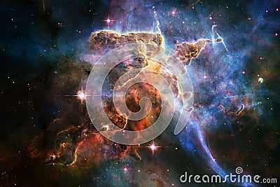 Nebulae and many stars in outer space. Elements of this image furnished by NASA Stock Photo