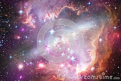 Nebulae and many stars in outer space. Elements of this image furnished by NASA Stock Photo