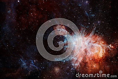 Nebulae and many stars in outer space. Elements of this image furnished by NASA Stock Photo