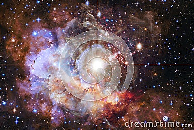 Nebulae and many stars in outer space. Elements of this image furnished by NASA Stock Photo