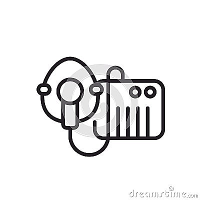 nebulizer or inhaler with mask line icon Vector Illustration