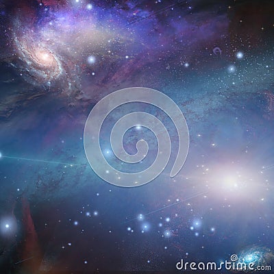 Nebulous filaments swirl and gather deep space Stock Photo