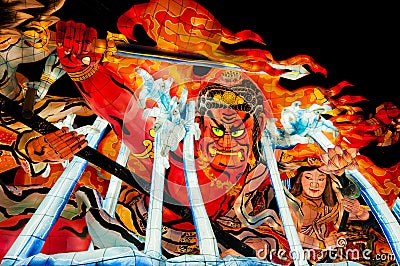 Nebuta lantern in Aomori, Japan Stock Photo