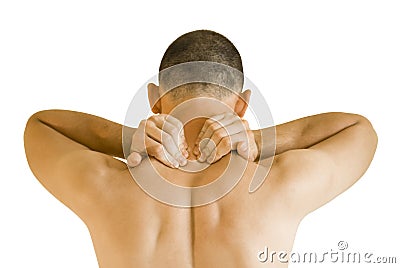 Neck ache Stock Photo