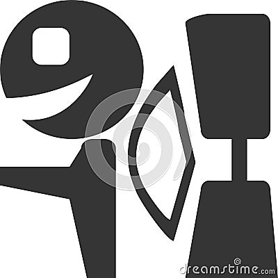 Neck - Back Support - Happy Driver Comfort Vector Illustration