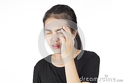 Neck bone pain Stock Photo