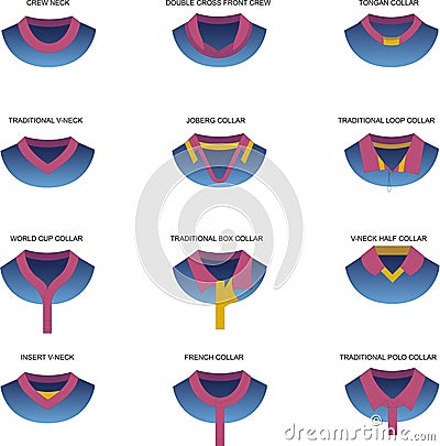 Neck Design Mock ups Templates Vectors Vector Illustration