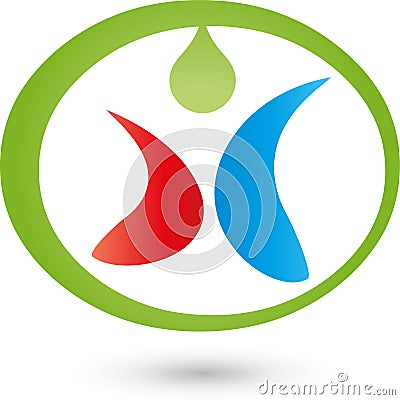 Neck nose and ohrenarzt logo, doctor`s practice Logo Stock Photo