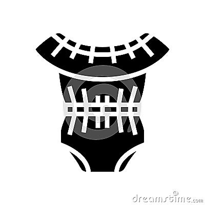 neck romper girl baby cloth glyph icon vector illustration Cartoon Illustration