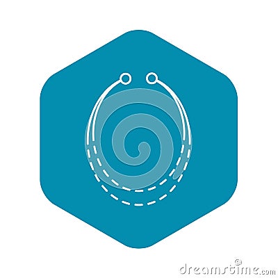 Necklace accessory icon, outline style Vector Illustration