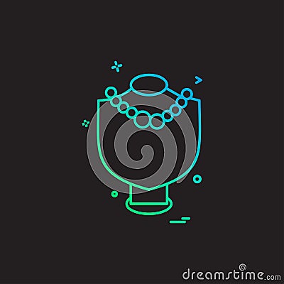 Necklace icon design vector Vector Illustration