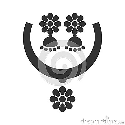 Necklace, jewelry icon Vector Illustration