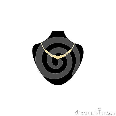 Necklace jewelry logo design template Vector Illustration