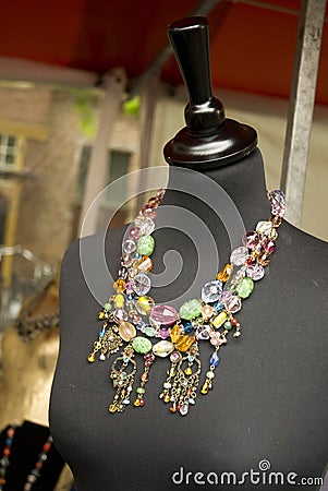 Neckless for sale Stock Photo