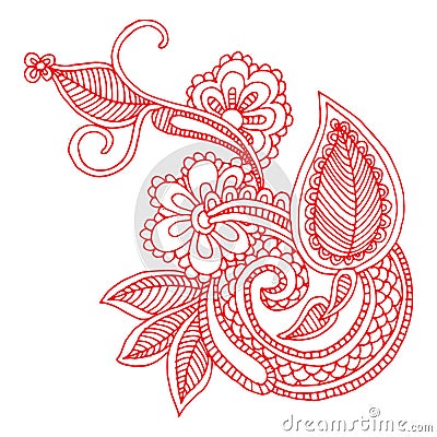Neckline embroidery design Stock Photo