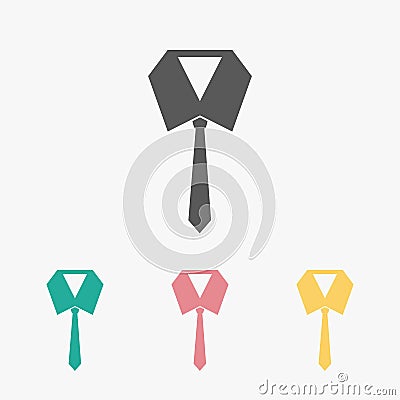 Necktie icon, tie, businessman, cloth, accessory Vector Illustration