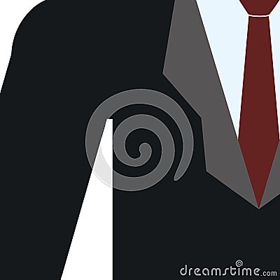 Necktie suit businessman cloth male man icon. Vector graphic Vector Illustration