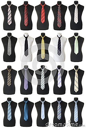 Neckties collection | Isolated Stock Photo