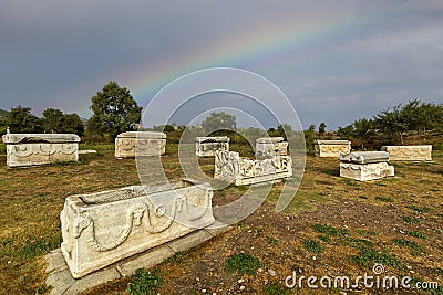 Necropolis in Ephesus, Turkey Editorial Stock Photo