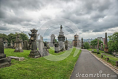 Necropolis, Glasgow, Scotland, UK, cemetery Stock Photo