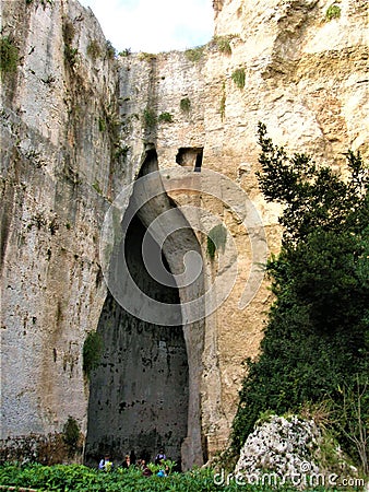 Syracuse and the Rocky Necropolis of Pantalica, Sicily, Italy. Nature, environment and beauty Editorial Stock Photo