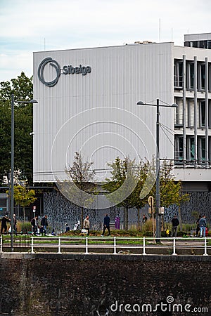 Neder-Over-Heembeek, Brussels, Belgium -The Sibelga company for gas power supply Editorial Stock Photo