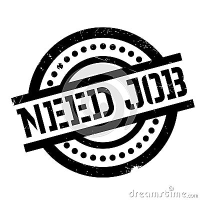 Need Job rubber stamp Stock Photo