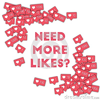 Need more likes?. Vector Illustration