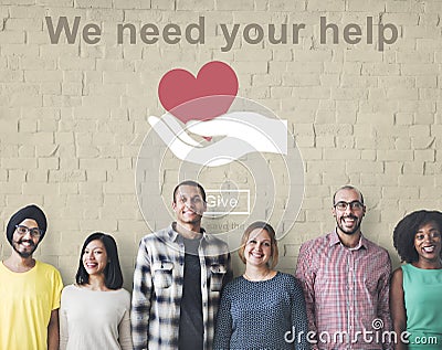 We Need Your Help Donate Charity Helping Support Concept Stock Photo