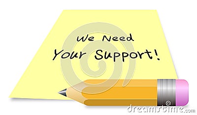 We need your Support Vector Illustration