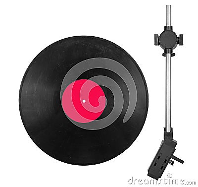 Needle head and disc Stock Photo