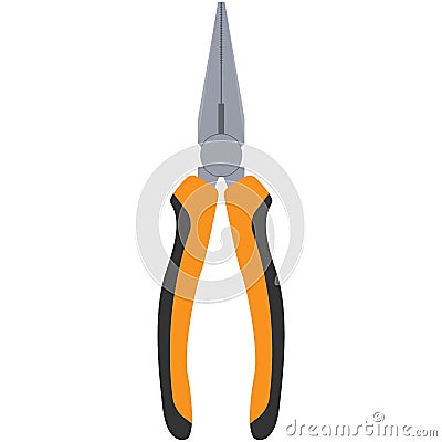Needle nose pliers vector isolated on white background Vector Illustration