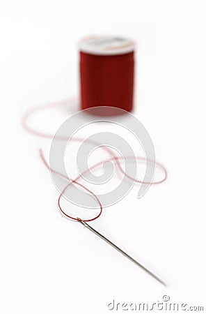 Needle and Thread. Stock Photo